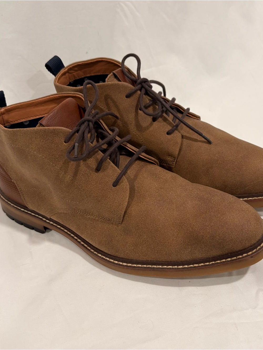 Men's Brown Suede Chukka Boots - Size 10 Casual Lace-Up Madden